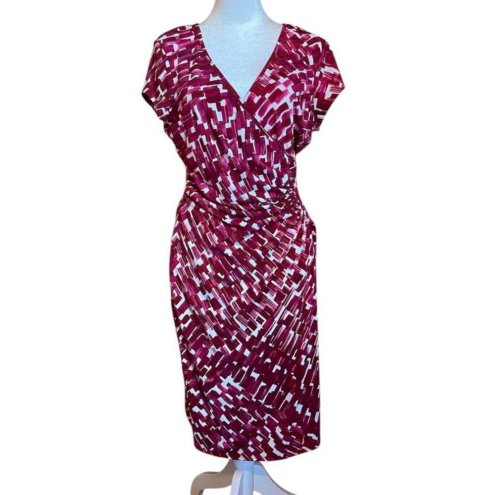 Laundry by Design Faux Wrap Shortsleeved Dress Size 10